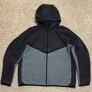 Nike Tech Windrunner Zip Hoodie in Black and Gray